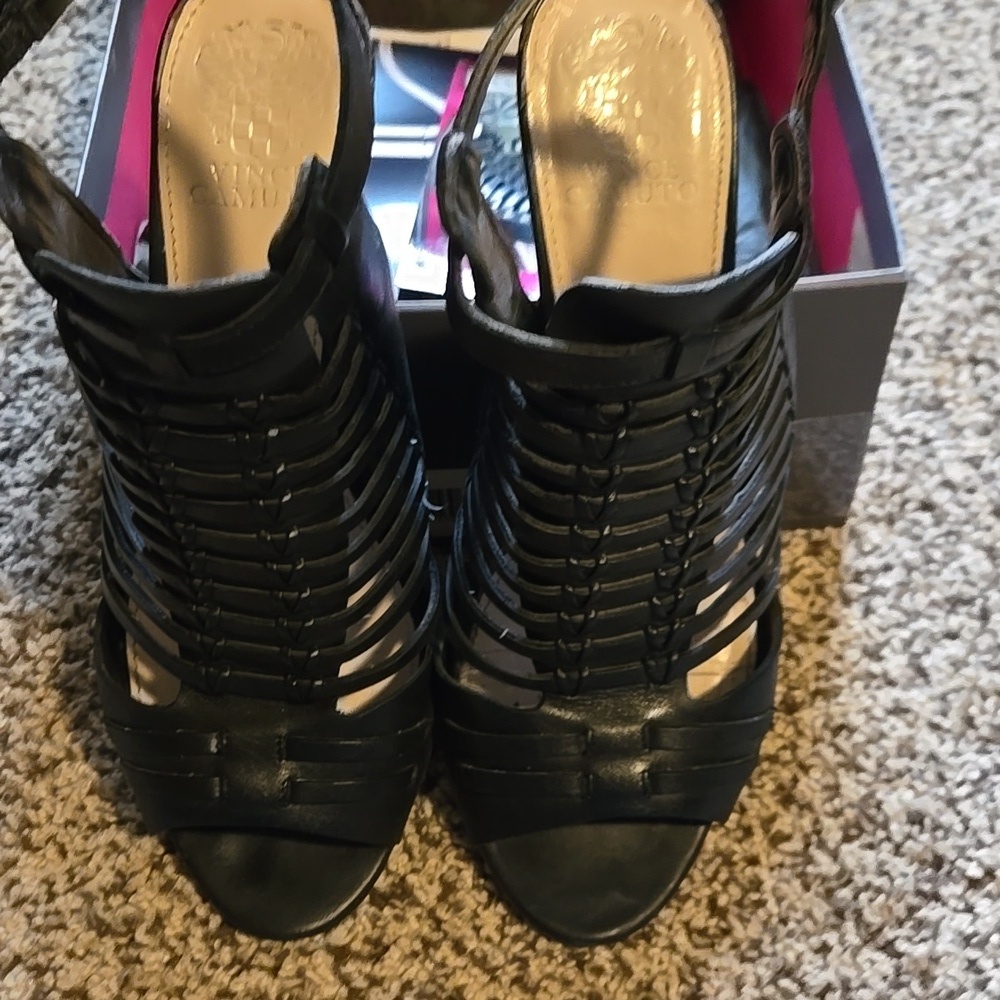 Black Strappy Women's Sandals From Vince Camuto - Picture 2 of 8